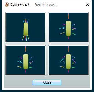 Vector presets window