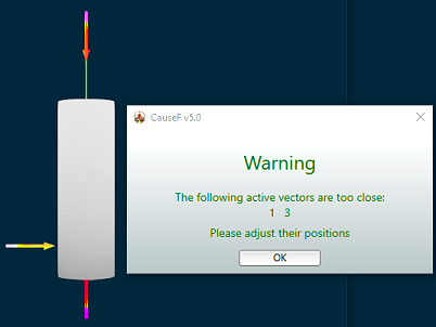 vector warning message