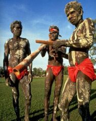 Aboriginal didgeridoo players