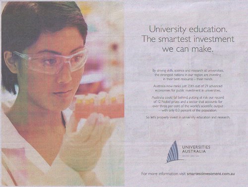 Universities Australia ad